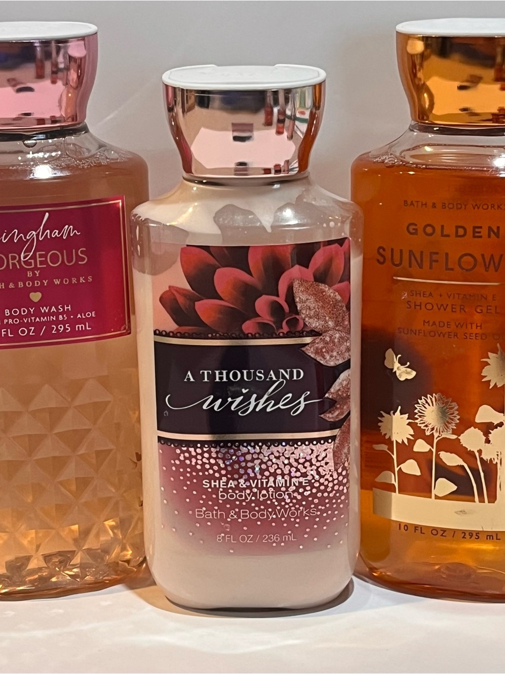 Bath & Body Works Lot A Thousand Wishes Winter Candy Apple Sunflower Gingham… - Picture 3 of 4